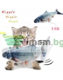 Мърдаща играчка рибка за котки